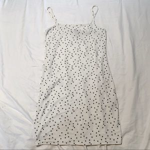 Forever 21 White Body-con Dress with Black Stars